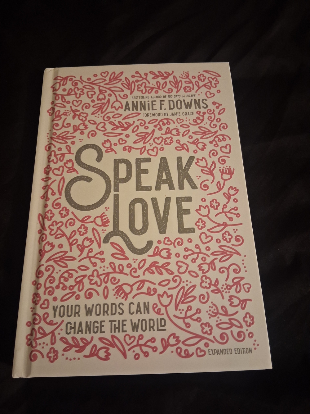 'Speak Love' Decorative Book - Pink & White Annie F. Downs
